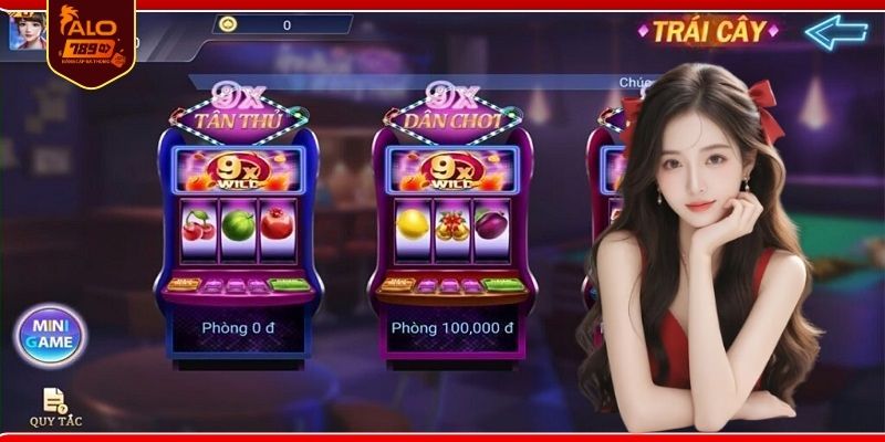 Giao diện slot trái cây cổ điển với biểu tượng quen thuộc